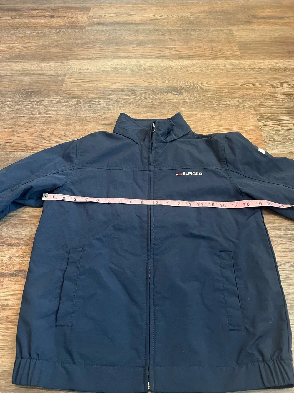 Tommy Hilfiger Boys Regatta Windbreaker Navy Blue Jacket Size L 12-14 Raincoat